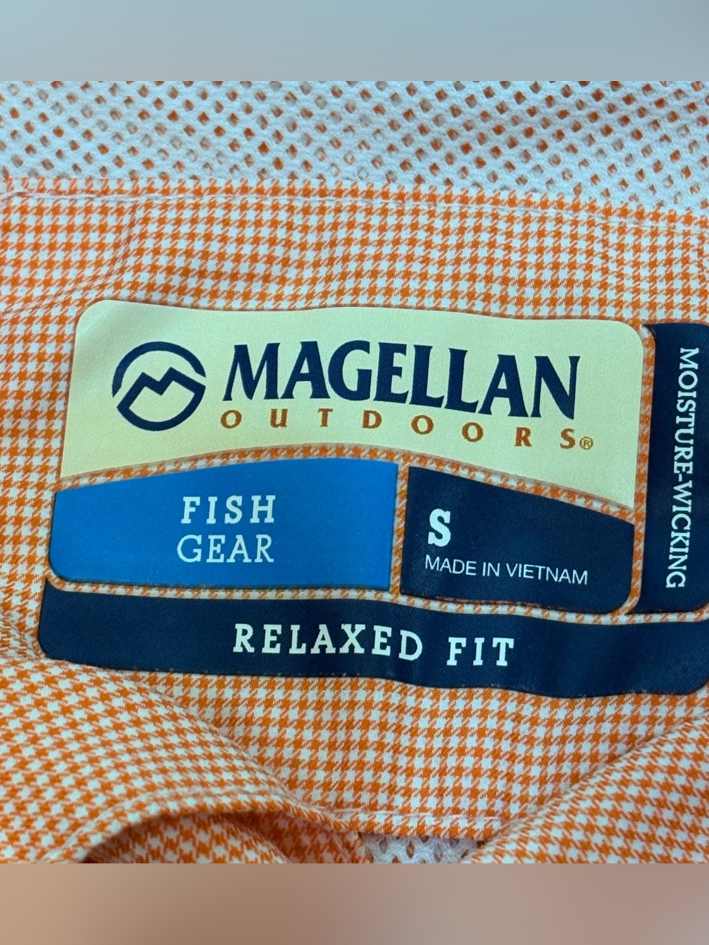 Lot Of 2 Magellan Fishing Shirt Men’s Small Orange Blue Fish Gear Wicking Vented - Picture 3 of 10